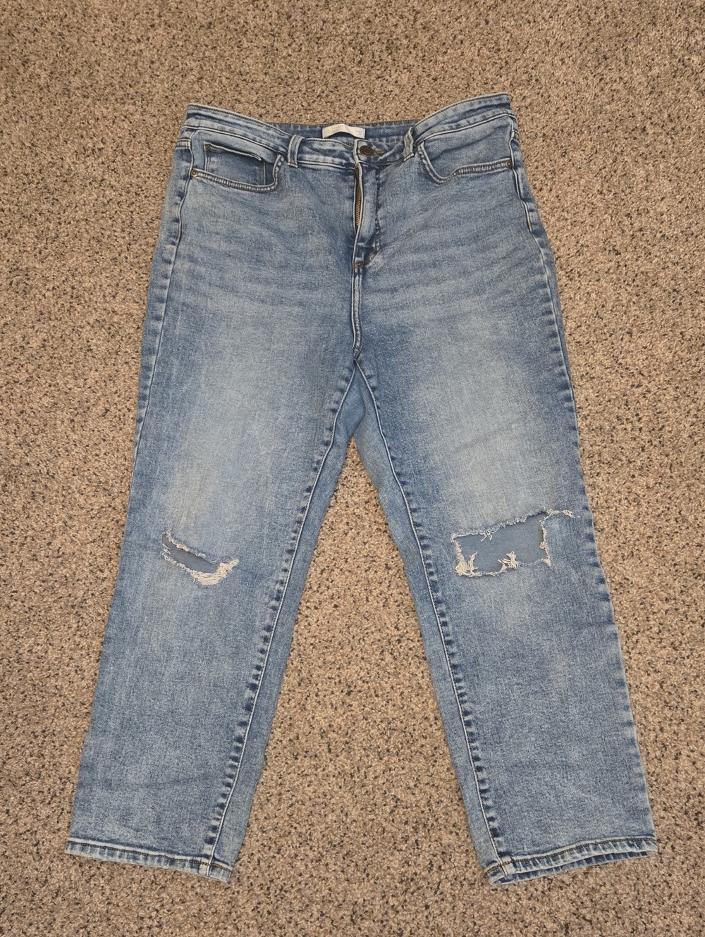 LC Lauren Conrad Light Blue Distressed Boyfriend Jeans